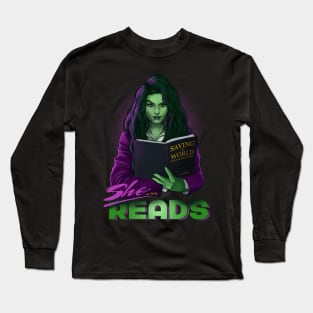 She Reads Long Sleeve T-Shirt